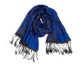 Blue Silk scarf Royalty Free Stock Photo