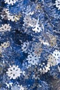 Blue and Silver Christmas Tinsel Royalty Free Stock Photo