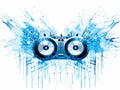 A Blue And Silver Dj Mixer - Abstract DJ Splash Royalty Free Stock Photo