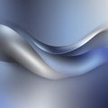 Blue and silver gradient with smooth color transitions. AI-Generated.