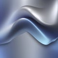 Blue and silver gradient with smooth color transitions. AI-Generated.