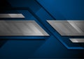 Blue and silver grey abstract technology background Royalty Free Stock Photo