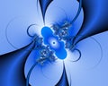 Thorn blue fantasy fractal flowery abstract geometries, vivid texture Royalty Free Stock Photo