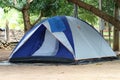 Blue and Silver Tent in Tropics