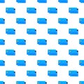 Blue simple credit card pattern on white background. Vector Illustration.