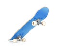 Blue skateboard deck, isolated on white background. File contains a path to isolation. Royalty Free Stock Photo