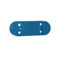 Blue Skateboard trick icon isolated on transparent background. Extreme sport. Sport equipment.