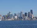 The skyline of Seattle on a clear autumn day