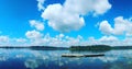 Blue skies nature lake rivers kerala india