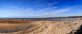 Blue skies over Corporation Beach in Dennis, Massachusetts on Cape Cod Royalty Free Stock Photo