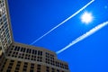 Blue skies over the stunning Bellagio Hotel, Las Vegas, Nevada, USA Royalty Free Stock Photo