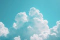 Blue skies sky white fluffy clouds beautiful summer spring weather sunny day happiness joy background cumulus cloud Royalty Free Stock Photo