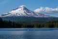 Blue Skies ,Trillium Lake and Mt Hood on a Summer`s Day