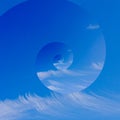 Blue Skies White Clouds Abstract Art Background