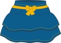 The blue skirt with a yellow bow