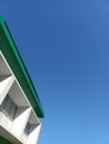 blue sky above campus balcony.. Royalty Free Stock Photo