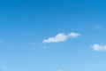 Blue sky above with one white cloud Royalty Free Stock Photo