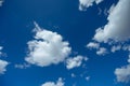 Blue sky with clouds, background. Copy space. Wide angle, High quality photo-2 Royalty Free Stock Photo