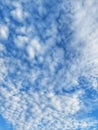 Blue Sky with Altocumulus Cloud Pattern Royalty Free Stock Photo