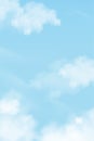 Blue sky with altostratus clouds background,Vector Cartoon sky with cirrus clouds,Backdrop background for Seasonal vertical banner