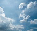 Blue sky with amazing clouds background. Shape independent of the Skies, Elements of nature, Beautiful sky with white clouds