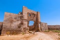 Ruins of ancient walls at Harran in Sanliurfa,Turkey Royalty Free Stock Photo