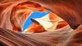 Blue sky in Antelope Canyon Royalty Free Stock Photo