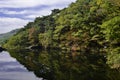 Blue Sky and autumn leaves with lake reflection