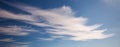 Blue sky background with cirrus clouds, clouds pattern