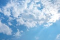 Blue sky background with clouds scatter