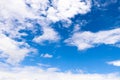 White clouds cumulus floating on blue sky for backgrounds concept