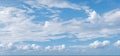 blue sky background with clouds. wide web banner. Blue sky with white cloud. summer heaven is colorful clearing day Good weather Royalty Free Stock Photo