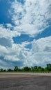 Blue sky background with cumulus white clouds, nature photography, sun rays, natural background, cloud wallpaper Royalty Free Stock Photo