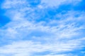 Blue sky background over group fluffy cloud in sunny day summer season