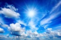 Blue sky background. sky cloud bright summer Royalty Free Stock Photo