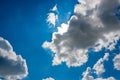 Blue sky background with a tiny clouds