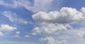 Blue sky background with soft clouds