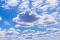 Blue sky background with tiny clouds. panorama Royalty Free Stock Photo