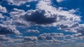 Blue sky background with tiny clouds. panorama Royalty Free Stock Photo