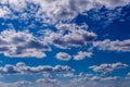 Blue sky background with tiny clouds. panorama Royalty Free Stock Photo