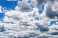 blue sky background with tiny clouds Royalty Free Stock Photo