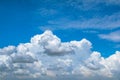 Blue sky background with tiny clouds