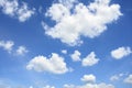Blue sky background with tiny clouds white and blue Royalty Free Stock Photo