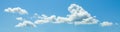 Blue sky background with white clouds. horizont panorama Royalty Free Stock Photo