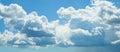 Blue sky background with white clouds. horizont panorama Royalty Free Stock Photo