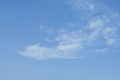 Blue sky background with white clouds look like happy dragon and her group Royalty Free Stock Photo