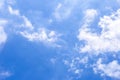 Blue sky background with white clouds, rain clouds on sunny summer or spring day Royalty Free Stock Photo