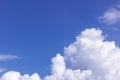 Blue sky background with white clouds, rain clouds on sunny summer or spring day Royalty Free Stock Photo