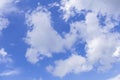 Blue sky background with white clouds, rain clouds on sunny summer or spring day Royalty Free Stock Photo