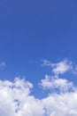 Blue sky background with white clouds, rain clouds on sunny summer or spring day Royalty Free Stock Photo